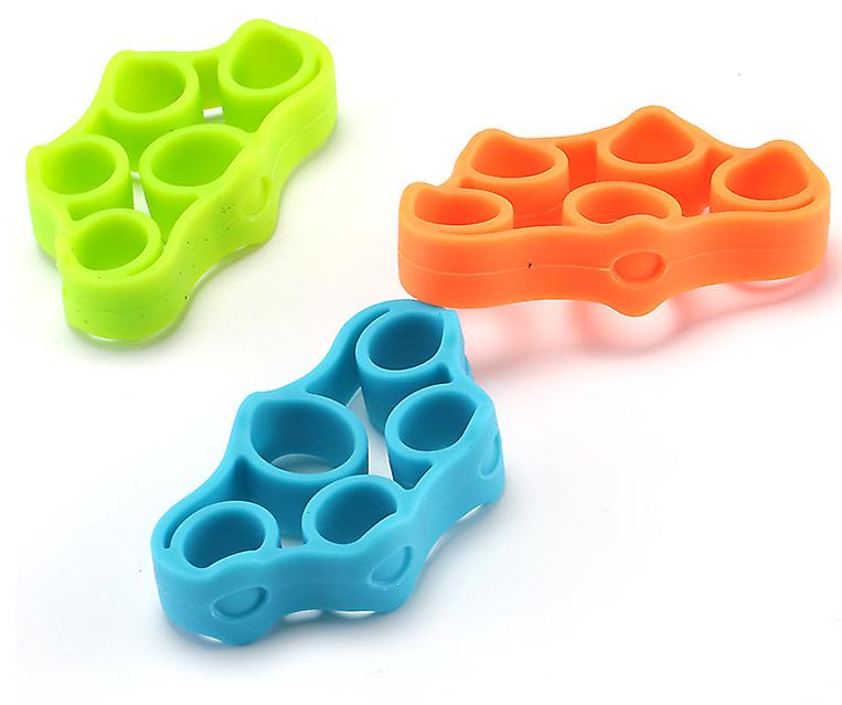 2Pcs 3KG/6.6LB green Silicone finger tensioner, silicone tension trainer, fitness exercise rehabilitation training device AZ17855