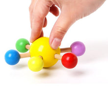 Lade das Bild in den Galerie-Viewer, 2Pcs yellow Fingertip Top Colorful Spinning Top,Wooden Fun Leisure Decompression Toy AZ12047
