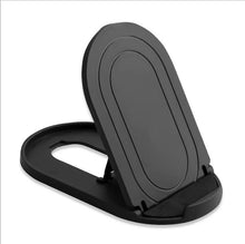 Load image into Gallery viewer, 2Pcs black Portable oval mobile phone stand, foldable desktop lazy stand AZ11785
