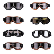 Lade das Bild in den Galerie-Viewer, brown+silver Retro style Harley motorcycle goggles,outdoor windproof riding off-road glasses AZ10552

