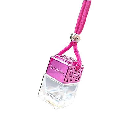 2Pcs red 8ml Car essential oil perfume bottle, hollow square glass empty bottle AZ20115