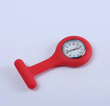 Lade das Bild in den Galerie-Viewer, 2Pcs rose red Doctor Nurse Silicone Pocket Brooch Fob Watch Quartz Watch AZ10186
