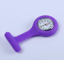 Load image into Gallery viewer, 2Pcs white Doctor Nurse Silicone Pocket Brooch Fob Watch Quartz Watch AZ10189
