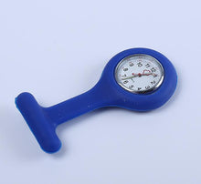 Lade das Bild in den Galerie-Viewer, 2Pcs light blue Doctor Nurse Silicone Pocket Brooch Fob Watch Quartz Watch AZ10180

