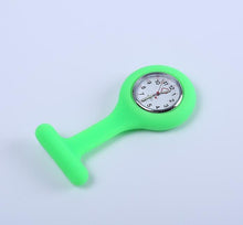 Load image into Gallery viewer, 2Pcs dark green Doctor Nurse Silicone Pocket Brooch Fob Watch Quartz Watch AZ10177
