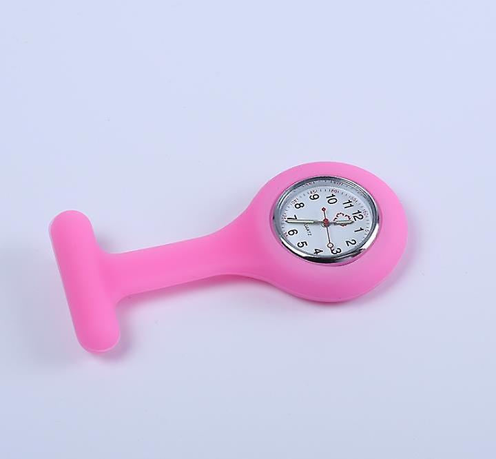 2Pcs rose red Doctor Nurse Silicone Pocket Brooch Fob Watch Quartz Watch AZ10186