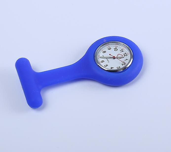 2Pcs dark blue Doctor Nurse Silicone Pocket Brooch Fob Watch Quartz Watch AZ10176