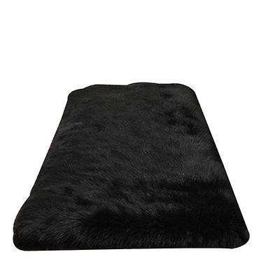 35cm black Plush round bedroom carpet round cushion AZ17511