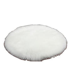 Load image into Gallery viewer, 50cm White Plush round bedroom carpet round cushion AZ1985
