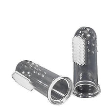 Lade das Bild in den Galerie-Viewer, 2Pcs Pet finger transparent tooth brush, For dog cat Tongue Cleaning Brush AZ1751

