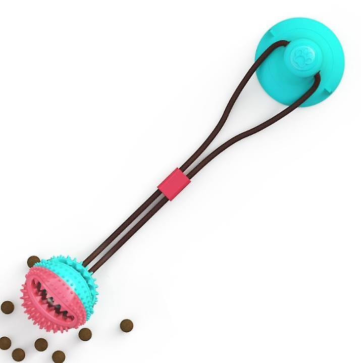 blue Silicon molar Suction Cup,Dogs leaking ball Toy AZ1140