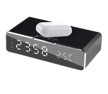 Load image into Gallery viewer, rose gold Electric LED Digital Alarm Clock with wireless charger for phone Airpods AZ1281
