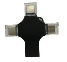 Load image into Gallery viewer, 32GB black 4 in 1 USB Flash Drive Compatible With iPhone, Micro USB &amp; Type C Devices AZ21768
