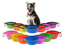 Load image into Gallery viewer, 2Pcs S 350ml red Portable Outdoor Pet feed bowl Foldable Silicone travel Bowl AZ2095
