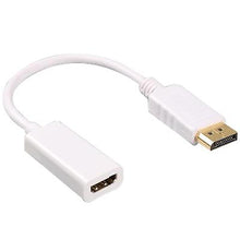 Load image into Gallery viewer, 2Pcs white HDTV PC Display Port DP Male To HDMI Female Audio Video Converter Cable Adapter AZ19566
