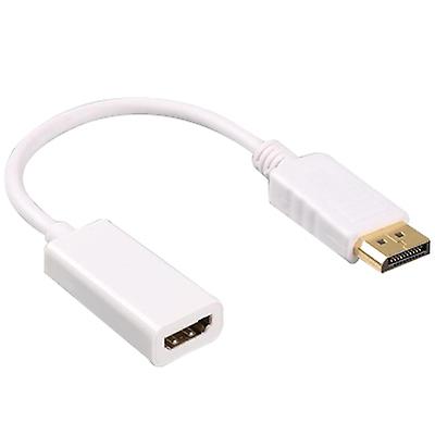 2Pcs white HDTV PC Display Port DP Male To HDMI Female Audio Video Converter Cable Adapter AZ19566