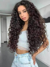 Load image into Gallery viewer, Women Wig Black Hand-Rolled Chemical Fiber Length Curling Iron Set W282
