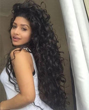 Load image into Gallery viewer, Women Wig Black Hand-Rolled Chemical Fiber Length Curling Iron Set W282
