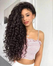 Load image into Gallery viewer, Women Wig Black Hand-Rolled Chemical Fiber Length Curling Iron Set W282
