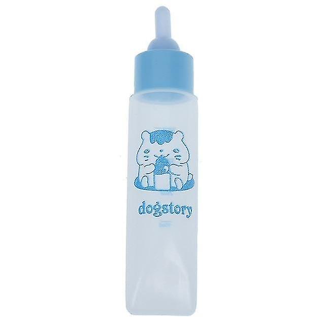2Pcs short blue Pet milk bottle 30ml silicone nipple small animal feeder/hamster cats and dogs AZ13558