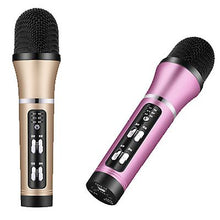 Lade das Bild in den Galerie-Viewer, black Musical microphone portable singing mic karaoke handheld speaker for home party indoor ktv AZ13757
