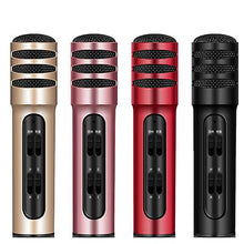 Lade das Bild in den Galerie-Viewer, gold C11 mobile phone karaoke condenser sound card microphone live singing microphone AZ13425
