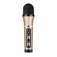 Lade das Bild in den Galerie-Viewer, gold Musical microphone portable singing mic karaoke handheld speaker for home party indoor ktv AZ13758
