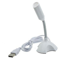 Lade das Bild in den Galerie-Viewer, white Universal usb mini desktop speech microphone for pc laptop notebook AZ12495
