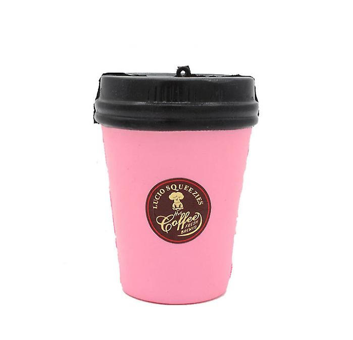 2Pcs Pink coffee cup Antistress Relief Squishy toy,French fries, Milk tea, Burgers,Cake