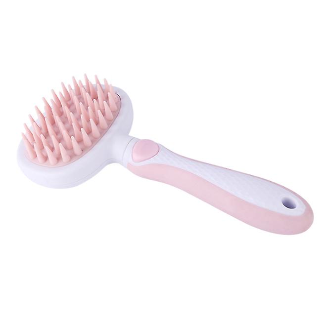 2pcs pink pet Hair Removal Comb soft Silicone Massager comb AZ21732