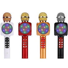 Lade das Bild in den Galerie-Viewer, black Professional bluetooth wireless microphone handheld speaker karaoke music player AZ17793
