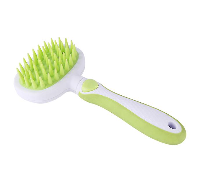 2Pcs green pet Hair Removal Comb soft Silicone Massager comb AZ21731