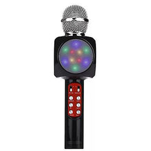 Lade das Bild in den Galerie-Viewer, black Professional bluetooth wireless microphone handheld speaker karaoke music player AZ17793
