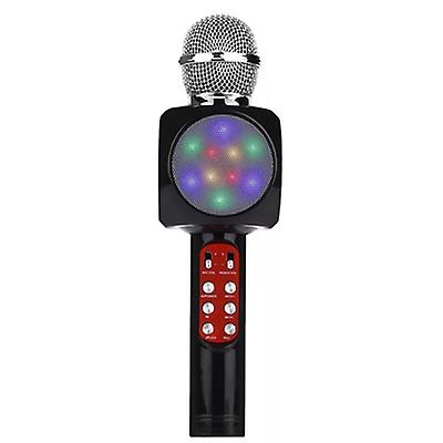 black Professional bluetooth wireless microphone handheld speaker karaoke music player AZ17793