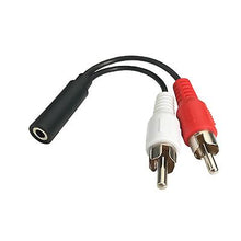 Load image into Gallery viewer, 2Pcs Stereo Audio/video Adapter, 3.5mm to 2RCA Cable (10cm) AZ11714
