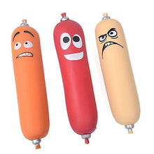Load image into Gallery viewer, red TPR sand-filled simulation hot dog, stretchable Squeeze decompression vent toy AZ12889
