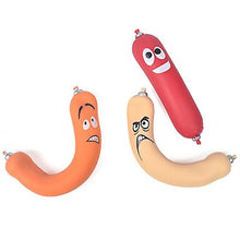 Load image into Gallery viewer, red TPR sand-filled simulation hot dog, stretchable Squeeze decompression vent toy AZ12889
