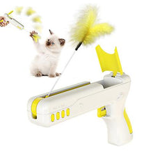 Load image into Gallery viewer, blue Cat toy rebound feather gun funny cat gun pet supplies AZ11542
