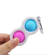 Load image into Gallery viewer, 3pcs blue purple Decompression silicone toy push bubble keychain For kids and Adults AZ16558
