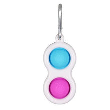 Load image into Gallery viewer, 3pcs blue purple Decompression silicone toy push bubble keychain For kids and Adults AZ16558
