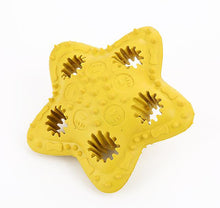Load image into Gallery viewer, yellow Five-pointed star Dog Toy Chewing Rubber Toy With Molar Teeth Cleaning AZ13385
