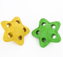 Load image into Gallery viewer, yellow Five-pointed star Dog Toy Chewing Rubber Toy With Molar Teeth Cleaning AZ13385
