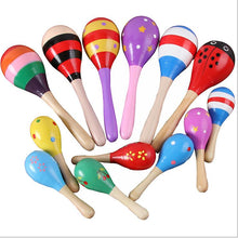 Load image into Gallery viewer, 2Pcs L 20cm Wooden color cartoon sand hammer Toy For Toddlers AZ11519

