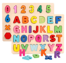 Load image into Gallery viewer, 0-20 numbers Wooden jigsaw puzzle For Toddlers, Abc Case Letter And Number Educational Toys
