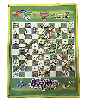 2Pcs 35*26.5cm Puzzle Board Game Non-woven Snake Ladder Board Game-Portable Fun Board Game Children's Toys AZ11905