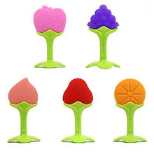 Load image into Gallery viewer, 2Pcs peach Baby Teething Molar Silicone Sticks And Chewable Rattle Circle Shower toy AZ1001
