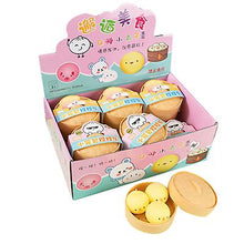 Load image into Gallery viewer, 2Pcs white Simulation bread steamer toy mini simulation food decoration decompression piglet chick AZ12395
