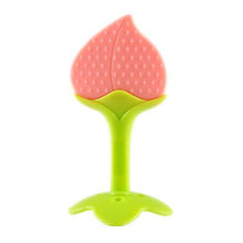 Load image into Gallery viewer, 2Pcs peach Baby Teething Molar Silicone Sticks And Chewable Rattle Circle Shower toy AZ1001
