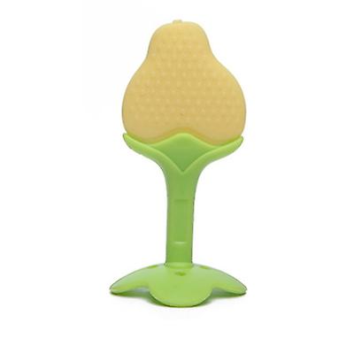 2Pcs pear Baby Teething Molar Silicone Sticks And Chewable Rattle Circle Shower toy