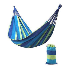 Lade das Bild in den Galerie-Viewer, 185 * 80cm red Portable single swing hammock outdoor garden home travel camping striped rainbow swing canvas hammock AZ12017
